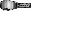 100% goggles Armega black w/silver mirror