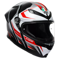 AGV ķivere K6 S Karve matt black/white/red