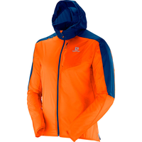 SALOMON hooded windbrakeer Fast Wing Hoodie orange/blue