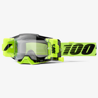 100% brilles Armega Forecast neon yellow w/clear lens
