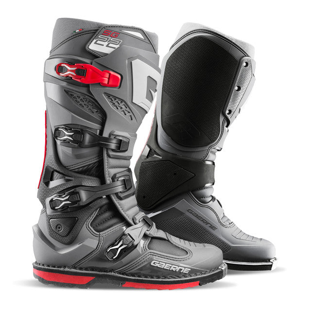Protective motorcycle boots in grey and black from Motosports moto footwear collection