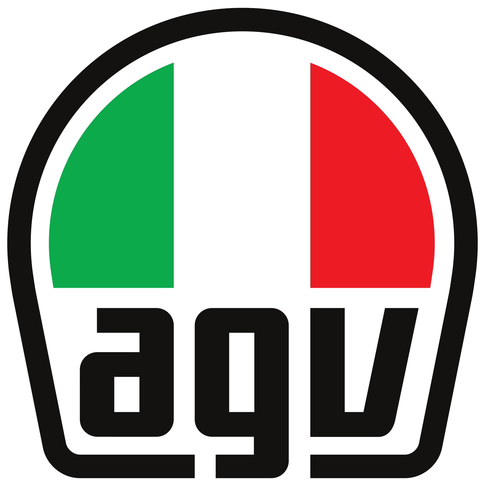 AGV logo for motorcycle helmets and riding gear