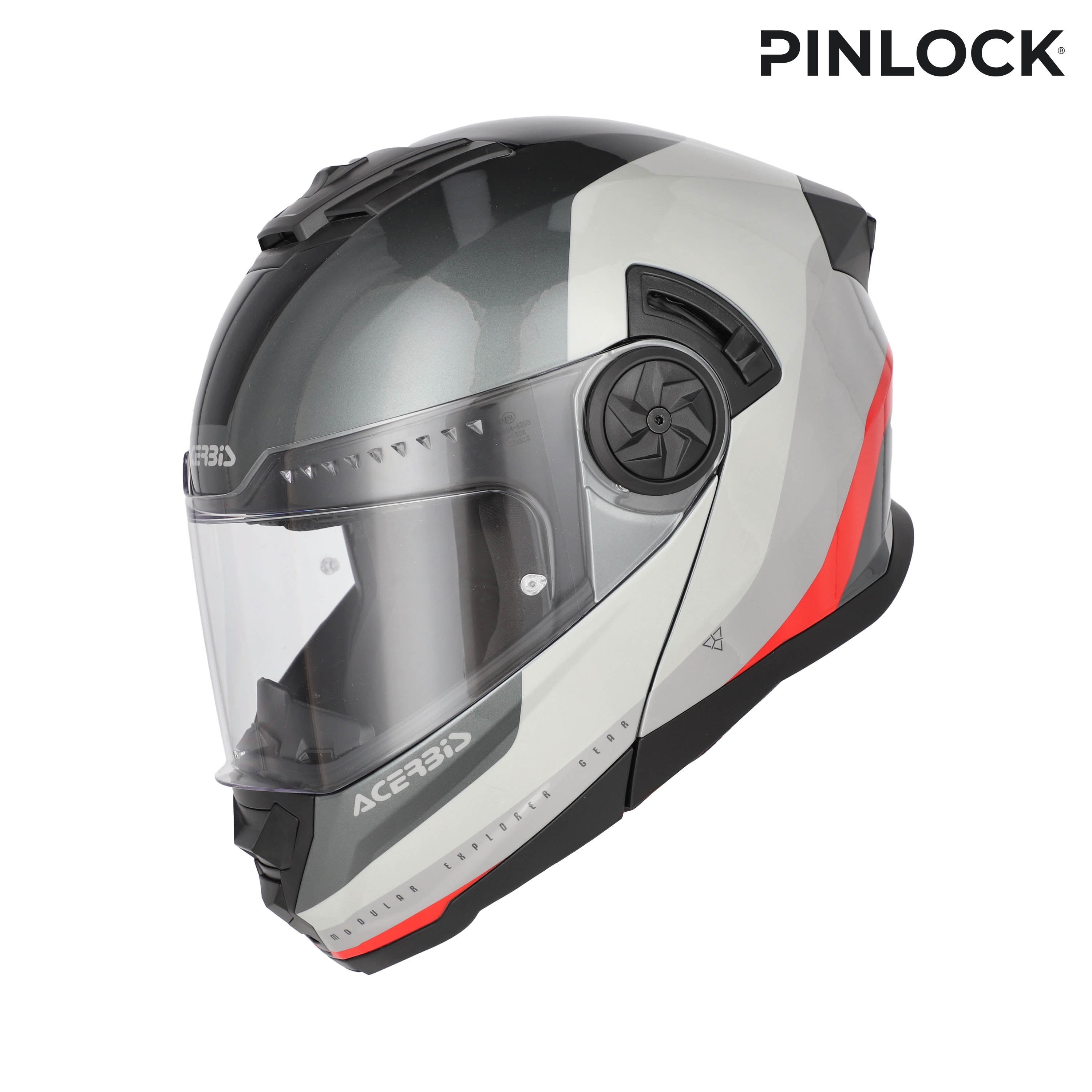 ACERBIS Helm Rider Graphic grau/rot