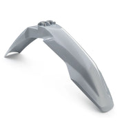 Gray motorcycle fender on a white background