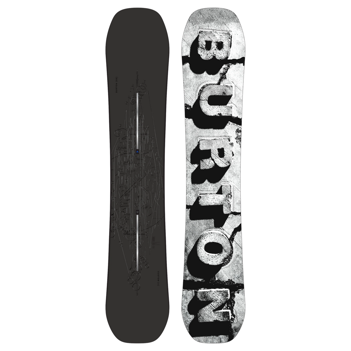 BURTON Custom X Wide etched black dēlis