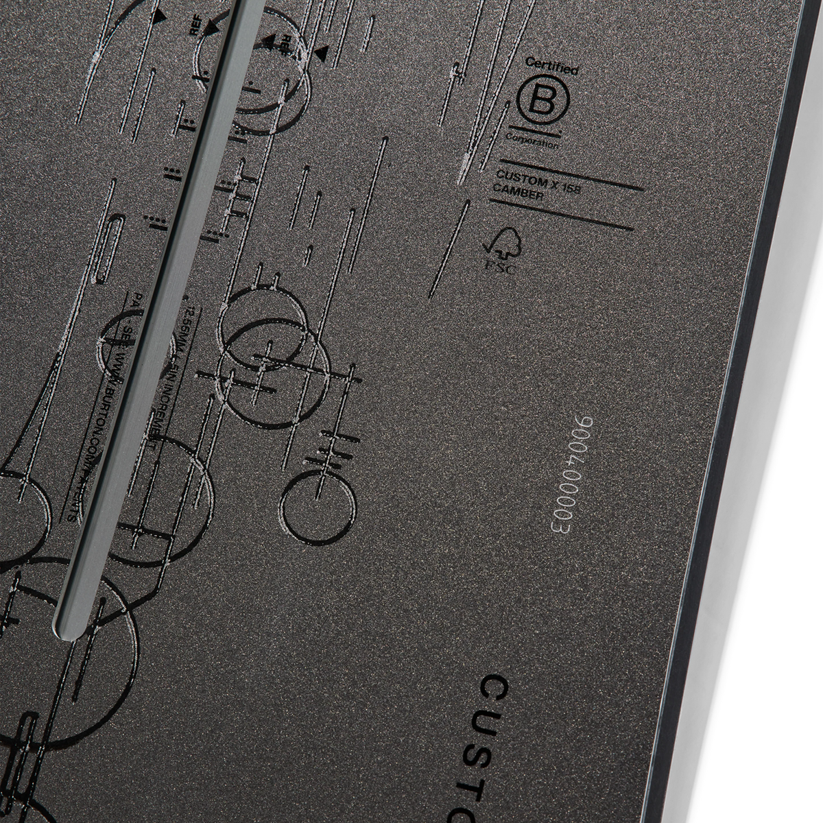 BURTON Custom X etched snowboard