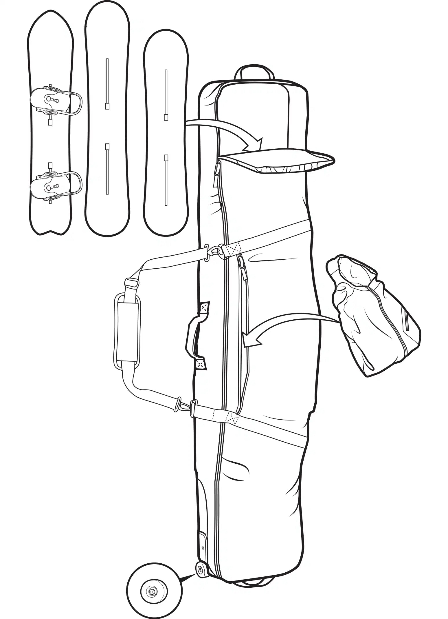 BURTON lenta Gig Bag Wheelie soft sage green