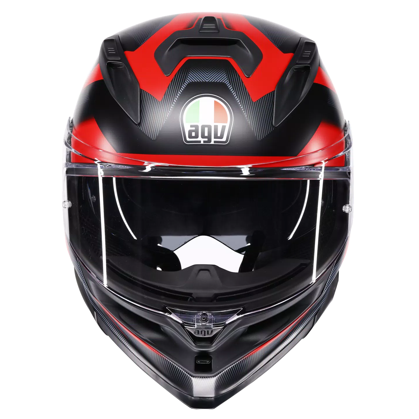 AGV K7 Glimpse matt black/red helmet