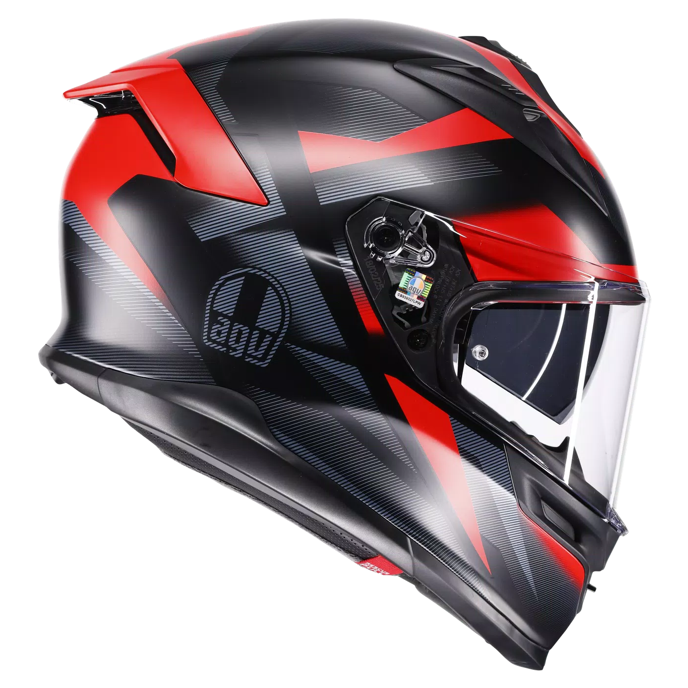 AGV K7 Glimpse matt black/red helmet