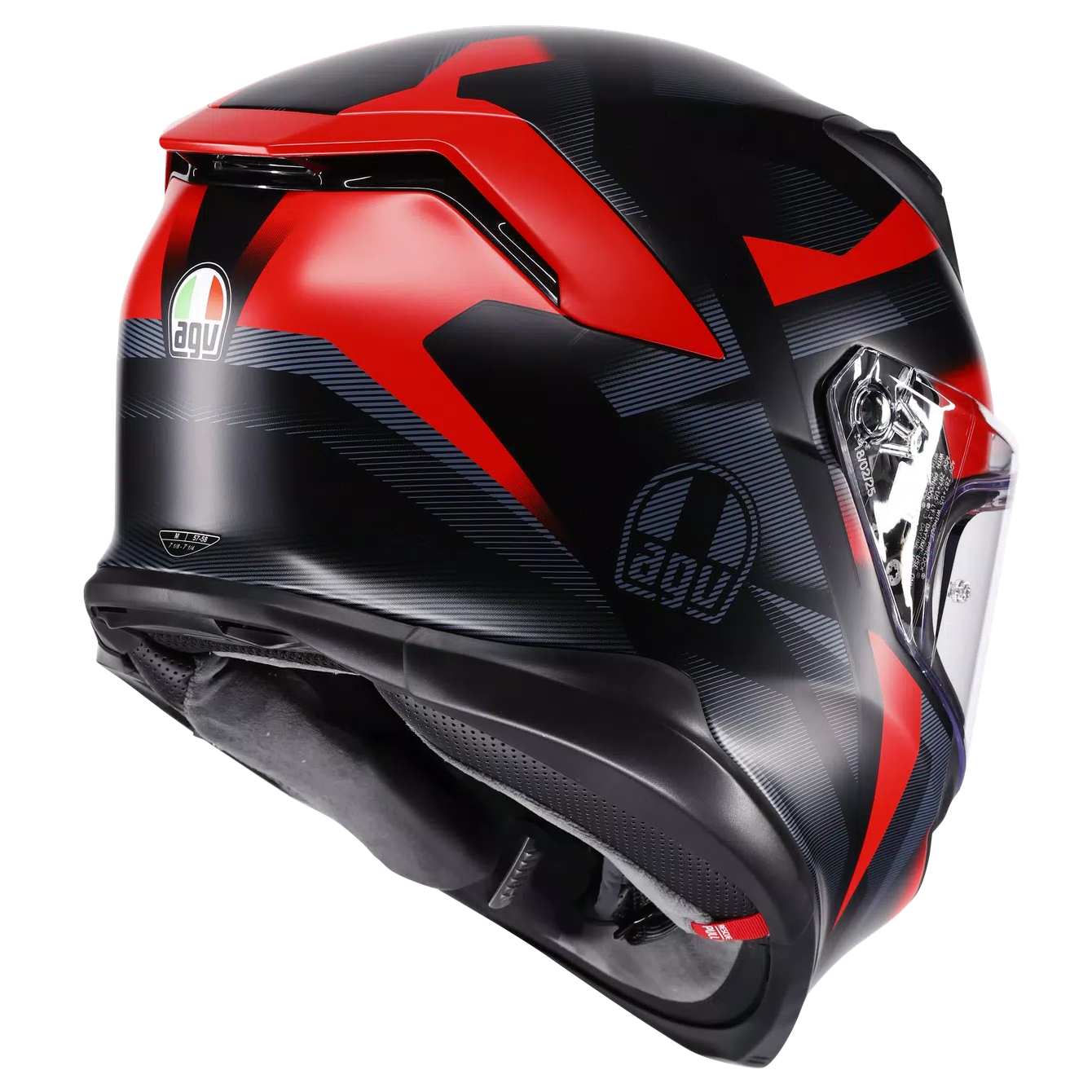 AGV K7 Glimpse matt black/red helmet