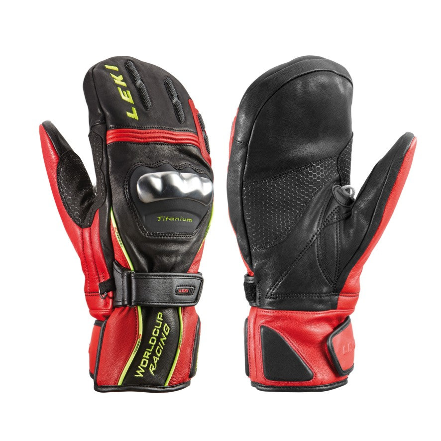 LEKI cimdi WC Race Titanium Mitten black/red
