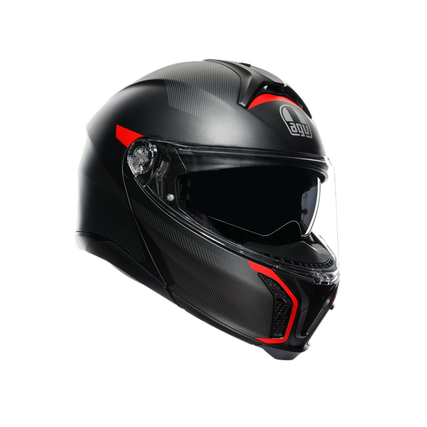 AGV ķivere Tourmodular Freequency matt gunmetal/red