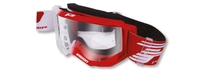 PROGRIP brilles 3300 white/red w/clear 3310C