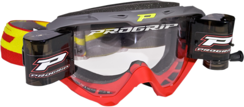 PROGRIP goggles Roll Off 3450 grey/red w/clear 3215