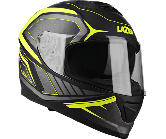 LAZER ķivere Rafale Hexa black/yellow matt