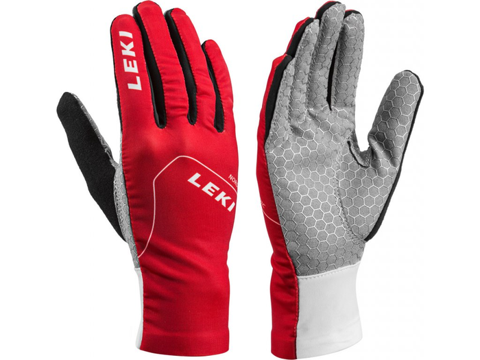 LEKI cross-counrty skiing gloves Nordic Slope JR red/wht/grey