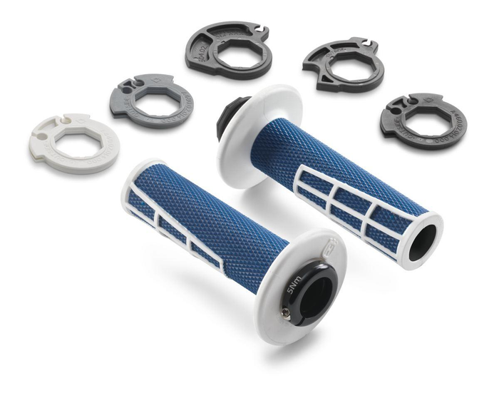 HUSQVARNA rokturu kompl Lock-On grip set Open End blue/white
