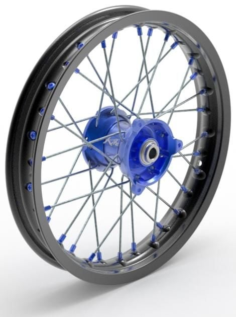 KITE wheel fr 14"x1.60 Hub blue/rim black