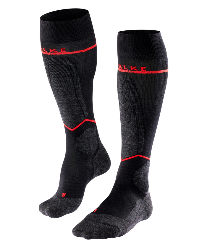 FALKE zeķes SK2 Women Energizing Light Wool black/red
