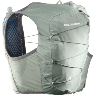 SALOMON backpack with hydration Active Skin 8 Set wrought iron/sedona sage