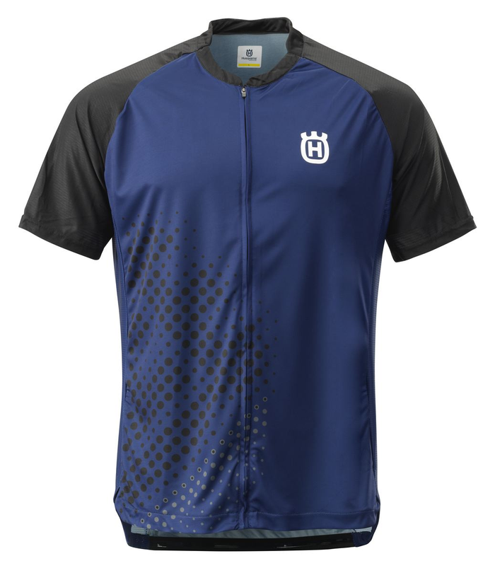 HUSQVARNA velo krekls SS Discover Jersey Full Zip blue/black