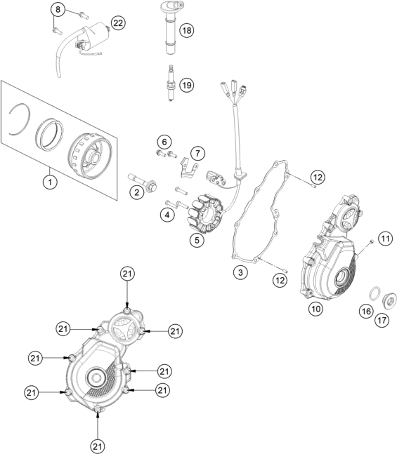 HUSQVARNA ignition cover gasket FC 250/350 '23-'24