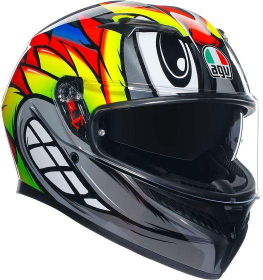 AGV ķivere K3 Birdy 2.0 grey/yellow/red