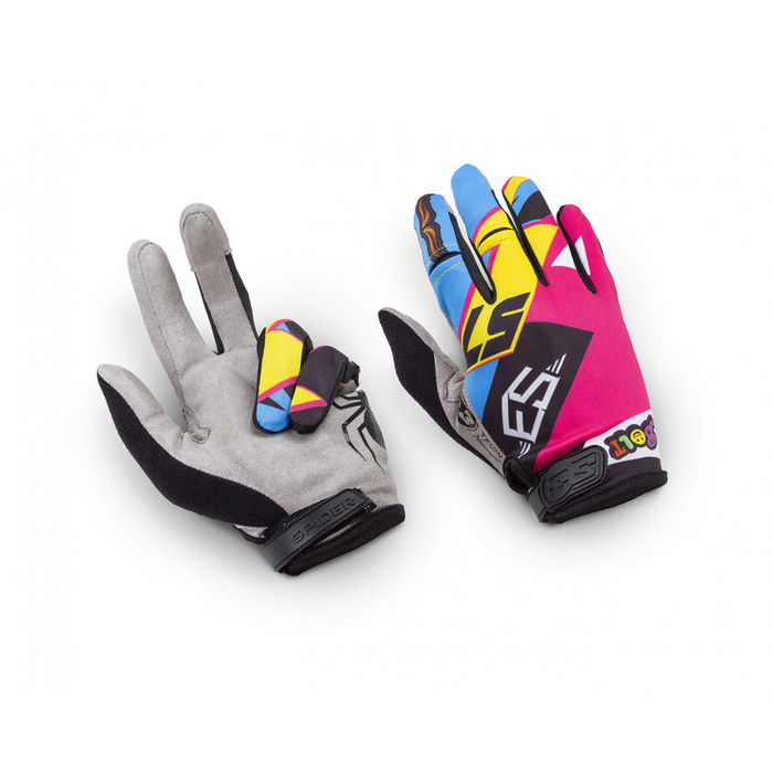 S3 cimdi Spider Bily Bolt pink/blue