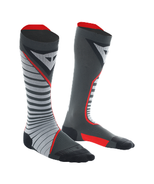 DAINESE zeķes Thermo Long dark grey/grey/red