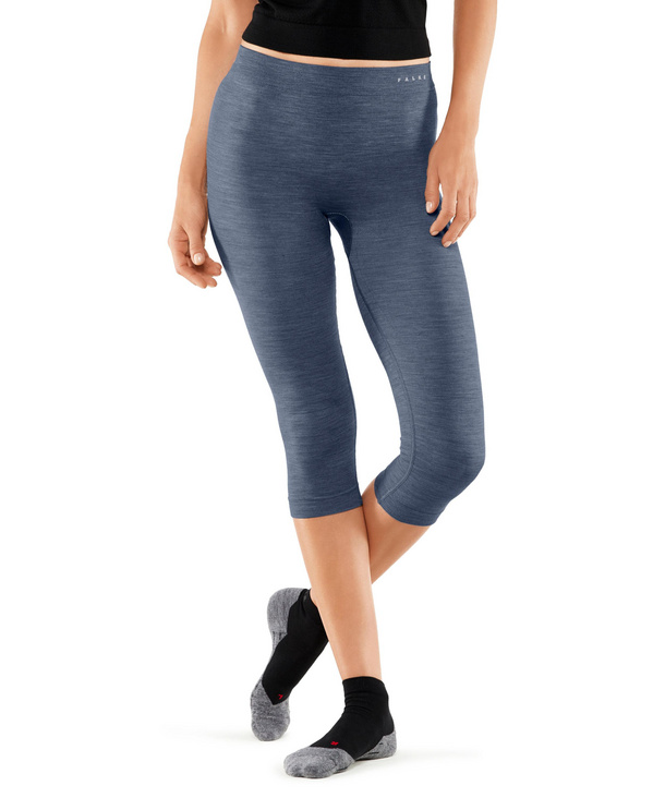 FALKE thermo pants 3/4 Women Wool Tech Light Reg light blue