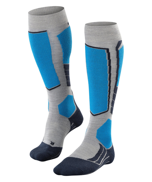 FALKE zeķes SK2 Wool grey/light blue