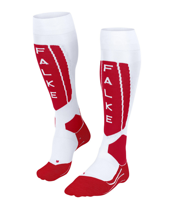 FALKE zeķes SK5 Silk Women white/red