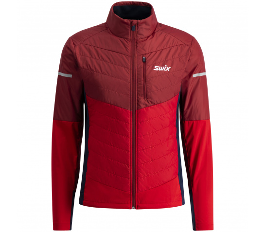 SWIX distanču slēpošanas jaka Dynamic Hybrid Insulated dark red/red