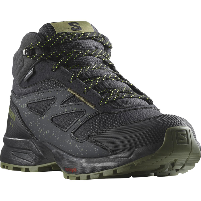 SALOMON shoes Outway Mid CSWP J black/safety yellow