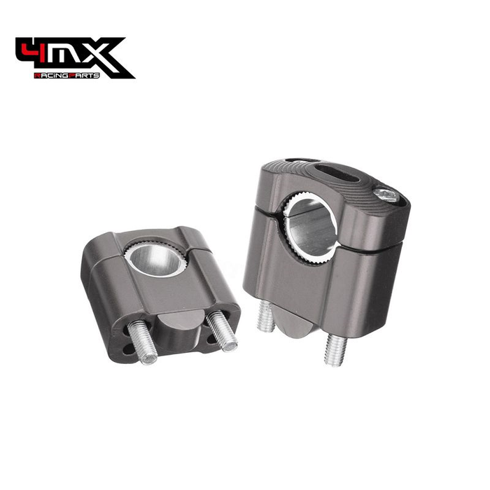 4MX universal handelbar mount clamp 22/28mm silver