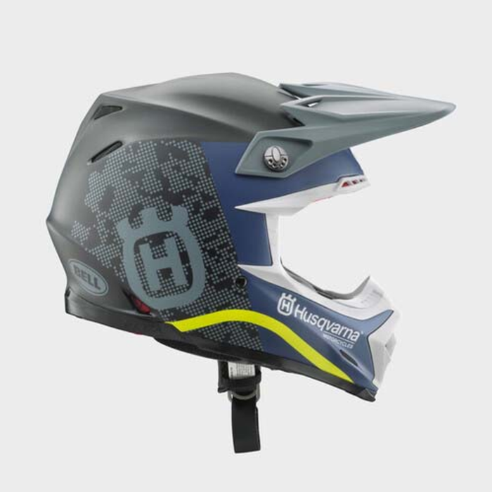 HUSQVARNA ķivere Moto 9S Flex Gotland ECE grey/blue/black