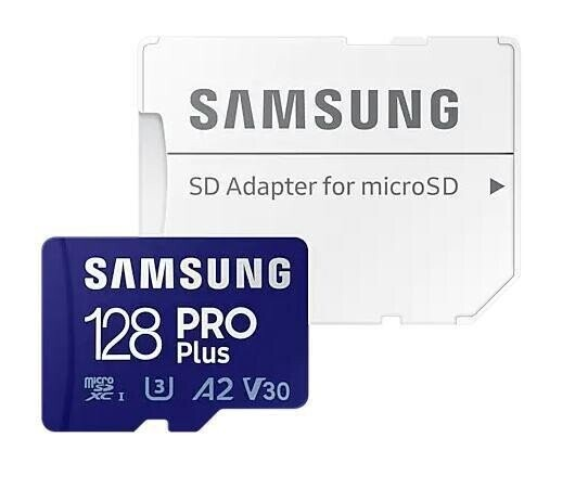 SAMSUNG PRO+ atmiņas karte ar adapteri 128GB