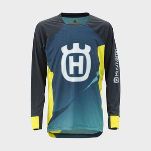 HUSQVARNA krekls Kids Railed black/blue/yellow