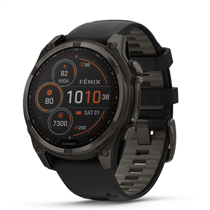 GARMIN Fenix 8 47mm Sapphire Solar carbon grey/black