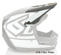 6D helmet peak ATR-3 Hex gloss white