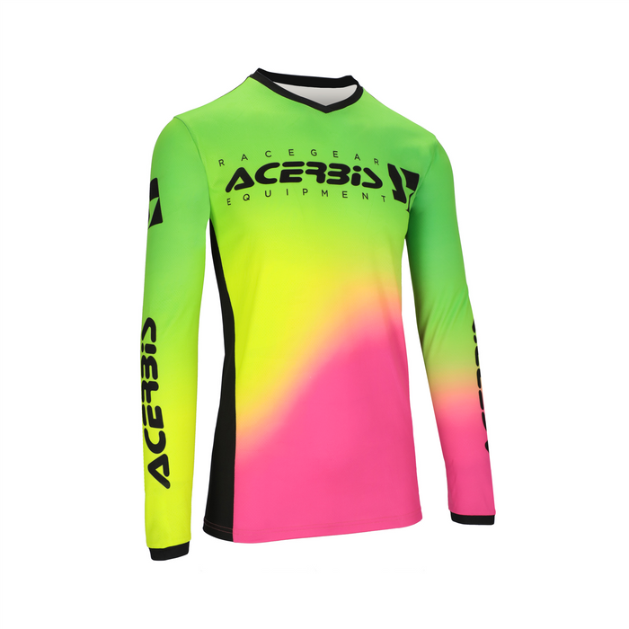 ACERBIS džersija MX J Track Stabi black/green/yellow/pink