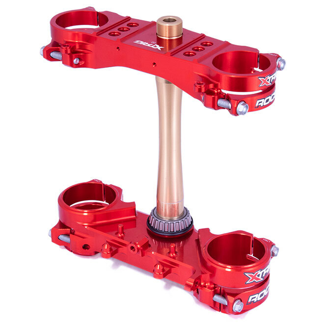 XTRIG triple clamp set Rocks Tech GasGas MC 85 '25 red