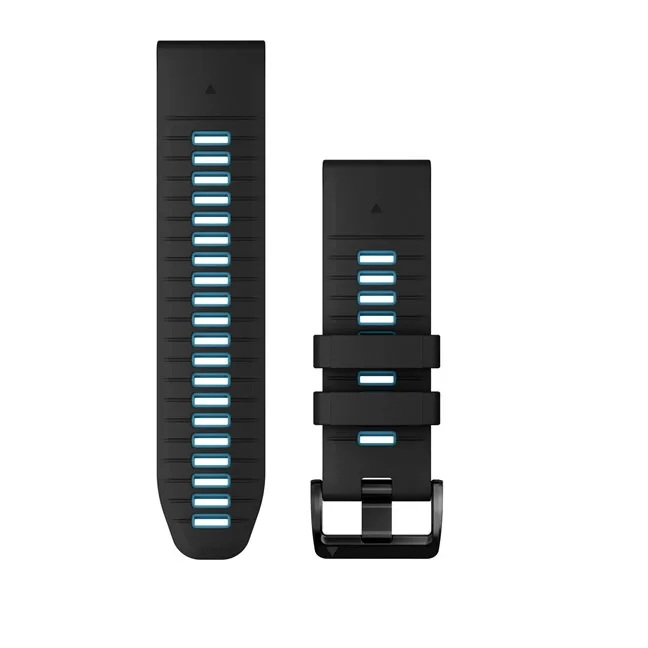 GARMIN siksna pulkstenim Quickfit 26mm Silicone black/cirru sblue