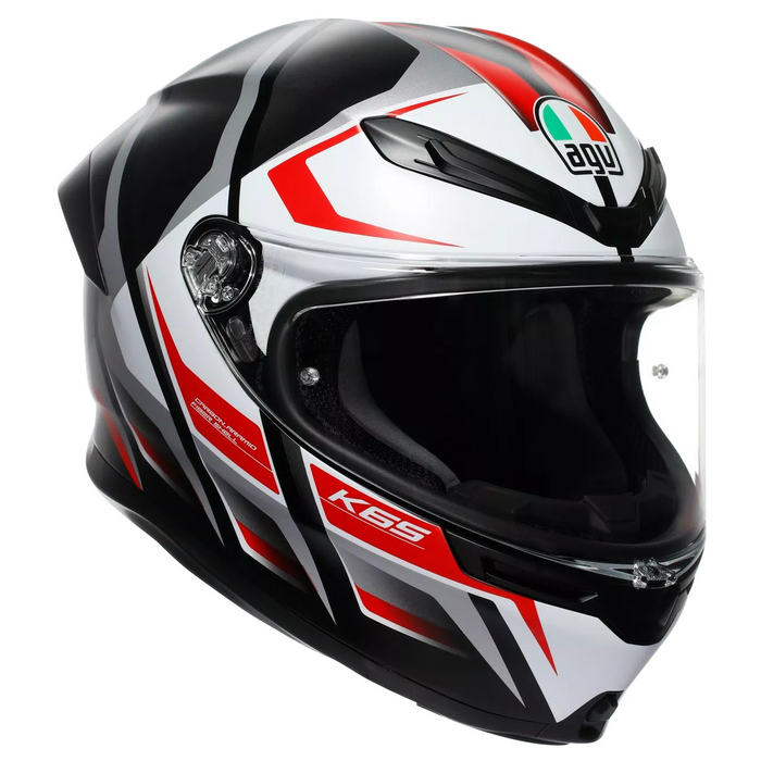 AGV ķivere K6 S Karve matt black/white/red