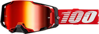 100% goggles Armega red/white w/red