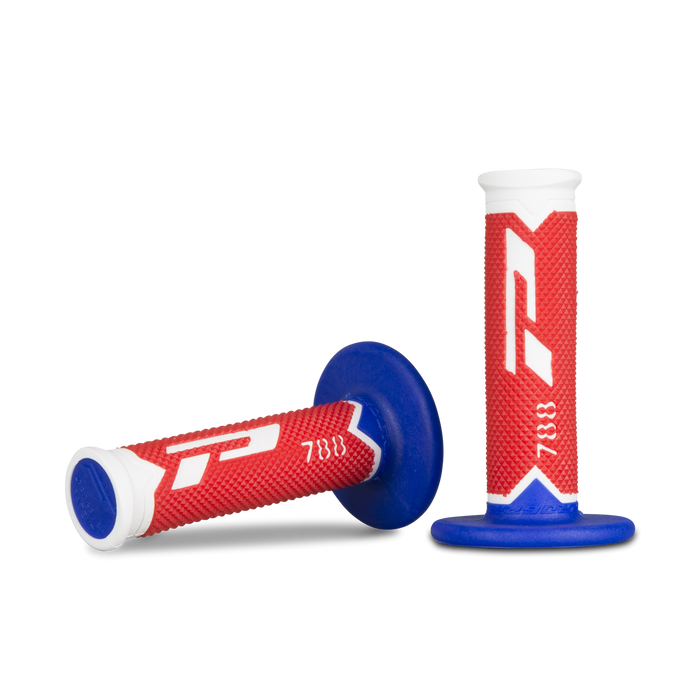 PROGRIP grips 0788 white/blue/red