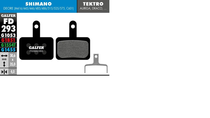 GALFER bremžu uzlikas pr/aizm Shimano/Tektro