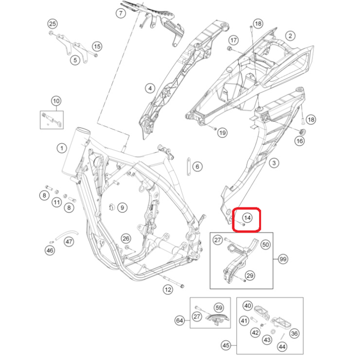 HUSQVARNA stūres slāpētāja remonta komplekts