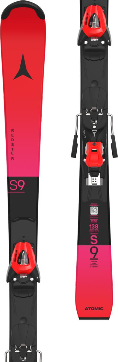 ATOMIC kalnu slēpes ar stiprinājumiem Redster FIS S9 J-RP3 red/violet w/Colt 7 C