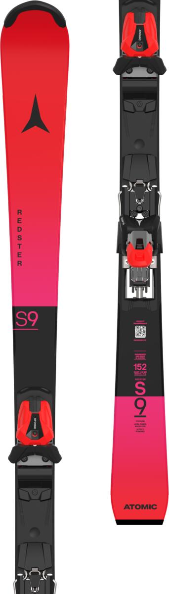 ATOMIC kalnu slēpes ar stiprinājumiem Redster FIS S9 J-RP3 red/violet w/Icon 10